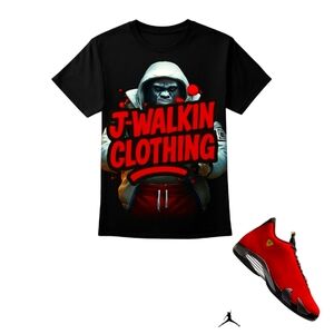 Nike Black and Red Graphic Tee